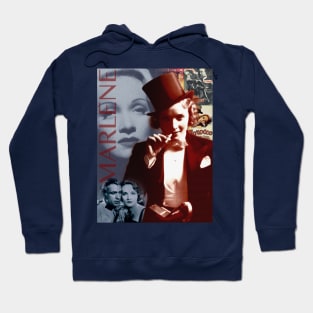 Marlene Dietrich Collage Portrait 1 Hoodie